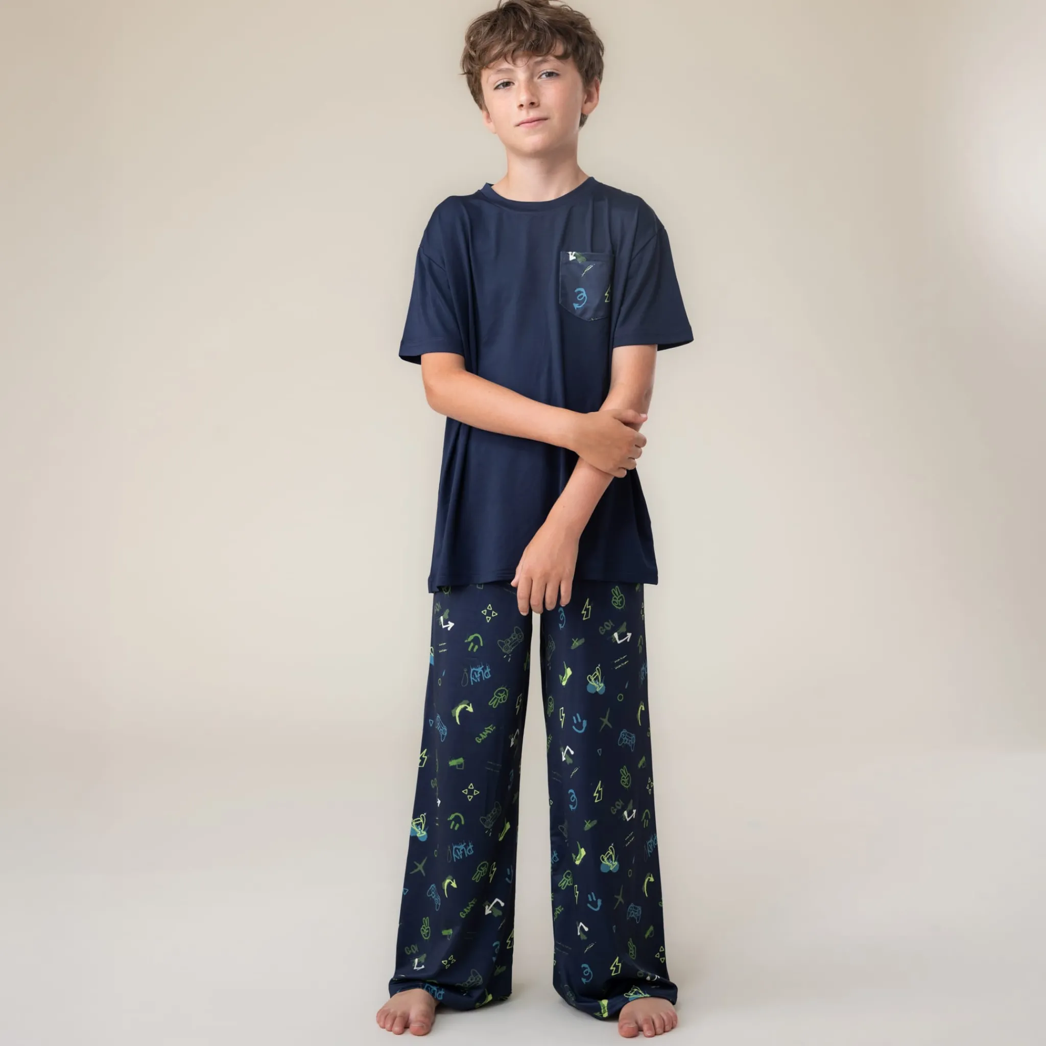 Kids/BOY Nano Pajamas & Bathrobes>Gaming 3pc Pajamas 2-12