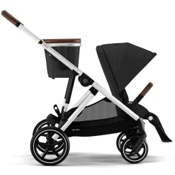 Kids Cybex Gazelle S Stroller - Silver Frame with Moon Black Seat