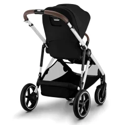 Kids Cybex Gazelle S Stroller - Silver Frame with Moon Black Seat