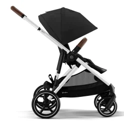 Kids Cybex Gazelle S Stroller - Silver Frame with Moon Black Seat