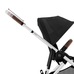 Kids Cybex Gazelle S Stroller - Silver Frame with Moon Black Seat