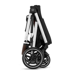 Kids Cybex Gazelle S Stroller - Silver Frame with Moon Black Seat