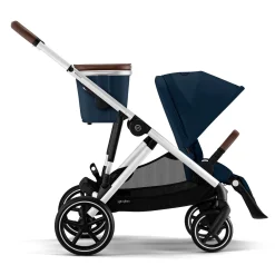 Kids Cybex Strollers|Strollers & Trailers>Gazelle S Stroller - Silver Frame with Ocean Blue Seat