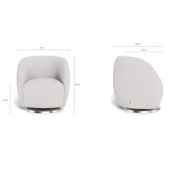 Monte Gem Rocking and Swivel Glider - Sand / Gold