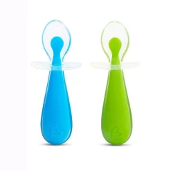 Kids Munchkin Breastfeeding|Tableware>Gentle Scoop Silicone Training Spoons(2)- Blue