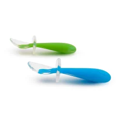 Kids Munchkin Breastfeeding|Tableware>Gentle Scoop Silicone Training Spoons(2)- Blue