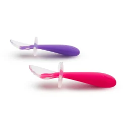 Kids Munchkin Breastfeeding|Tableware>Gentle Scoop Silicone Training Spoons (2) - Pink