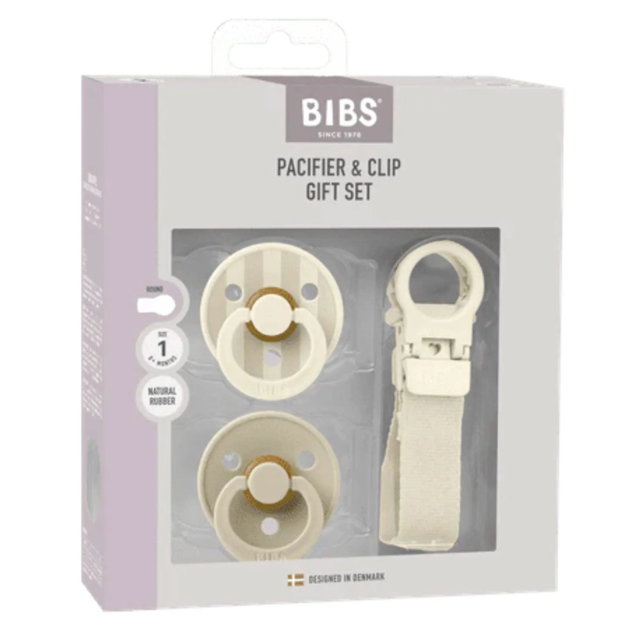 Bibs Pacifiers & Clips|Pacifiers & Clips>Gift Set Latex - Size 1 Ivory