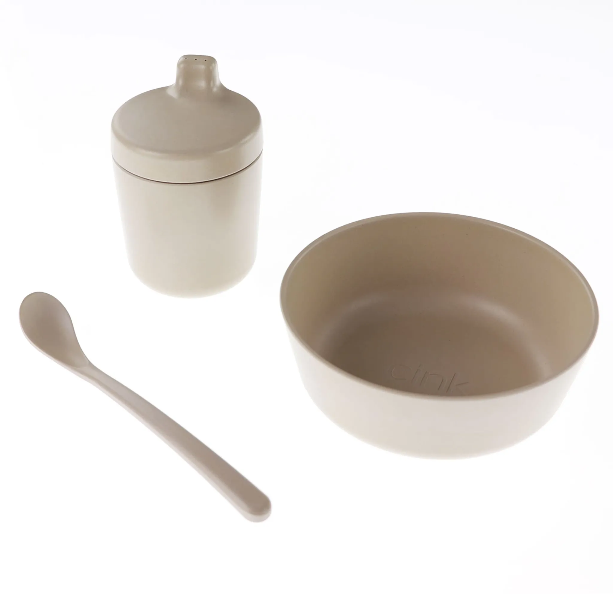 Kids Cink Tableware|Plates & Placemats>GiftBox Baby Bamboo Set -Fog