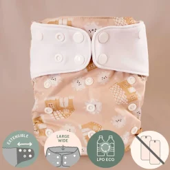 BOY La Petite Ourse Gingerbread Cloth Diaper