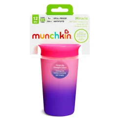 Kids Munchkin Glass 360 9oz - Pink Magic