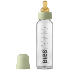 Bibs Breastfeeding|Bottles & Nipples>Glass Bottle Complete Set 225ml - Sage