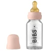 Bibs Breastfeeding|Bottles & Nipples>Glass Bottle Complete Set 110ml - Blush