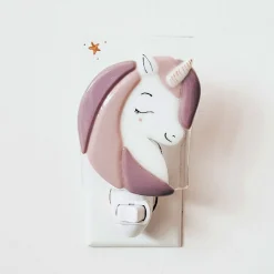 Kids Veille sur Toi Decorative Objects|Nightlights>Glass Nightlight - Lilac Unicorn