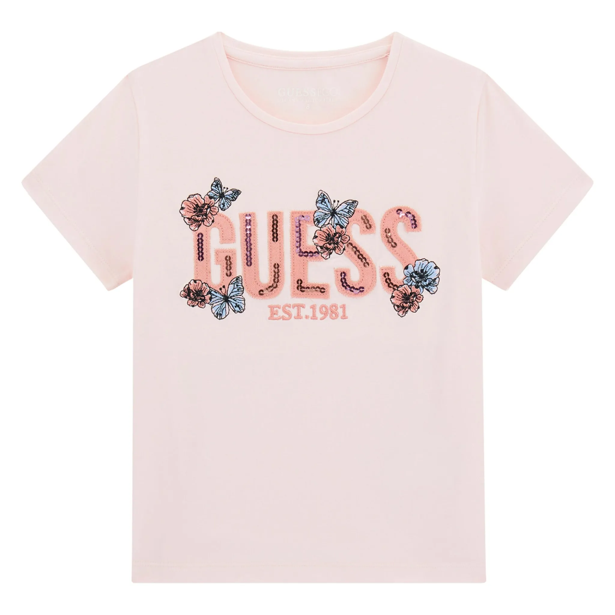Kids Guess Kids Glitter Logo T-shirt 7-14y