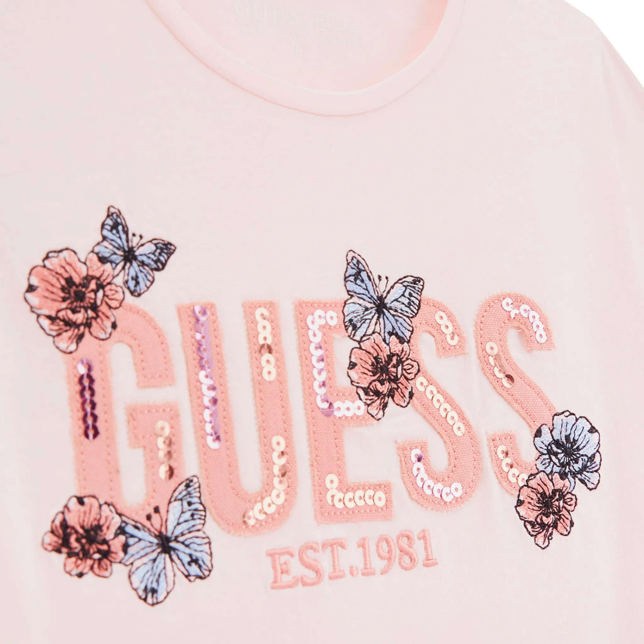 Kids Guess Kids Glitter Logo T-shirt 7-14y
