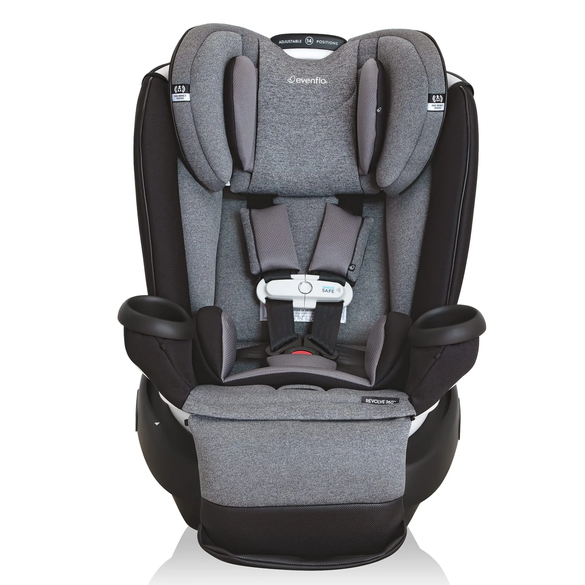 Kids Evenflo Car Seats & Booster Seats|Car Seats>Gold Revolve360 Extend All-in-One Rotational Car Seat with SensorSafe - Moonstone Gray