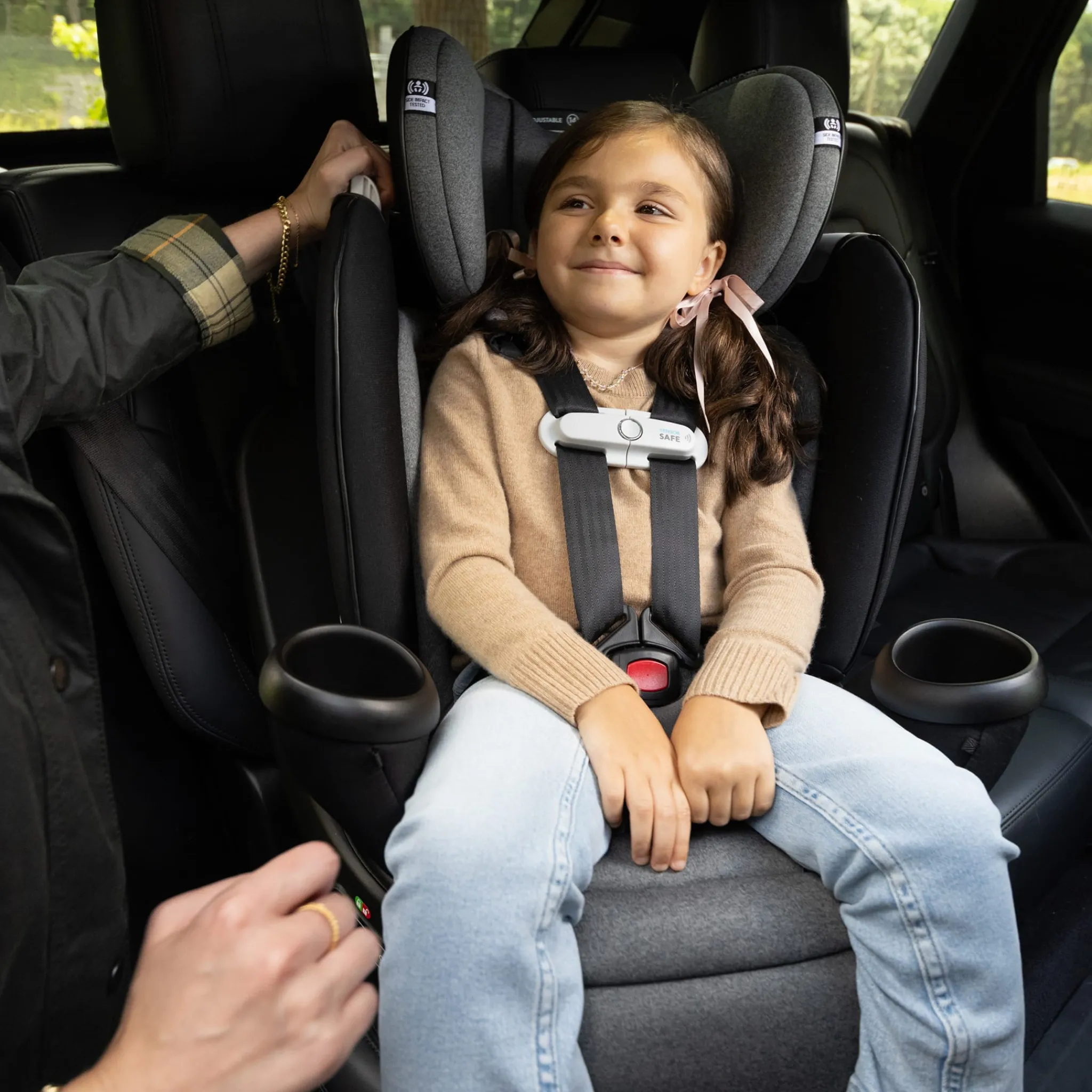 Kids Evenflo Car Seats & Booster Seats|Car Seats>Gold Revolve360 Extend All-in-One Rotational Car Seat with SensorSafe - Moonstone Gray