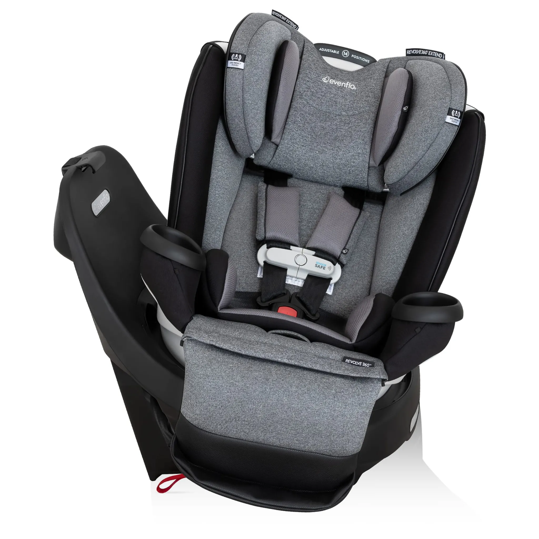 Kids Evenflo Car Seats & Booster Seats|Car Seats>Gold Revolve360 Extend All-in-One Rotational Car Seat with SensorSafe - Moonstone Gray