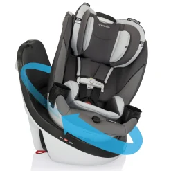 Kids Evenflo Car Seats & Booster Seats|Car Seats>Gold Revolve360 Slim 2-in-1 Rotational Car Seat with SensorSafe - Pearl Gray