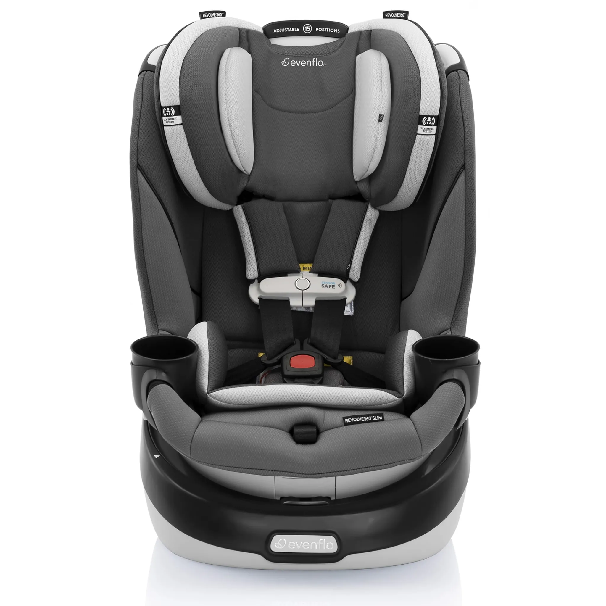 Kids Evenflo Car Seats & Booster Seats|Car Seats>Gold Revolve360 Slim 2-in-1 Rotational Car Seat with SensorSafe - Pearl Gray