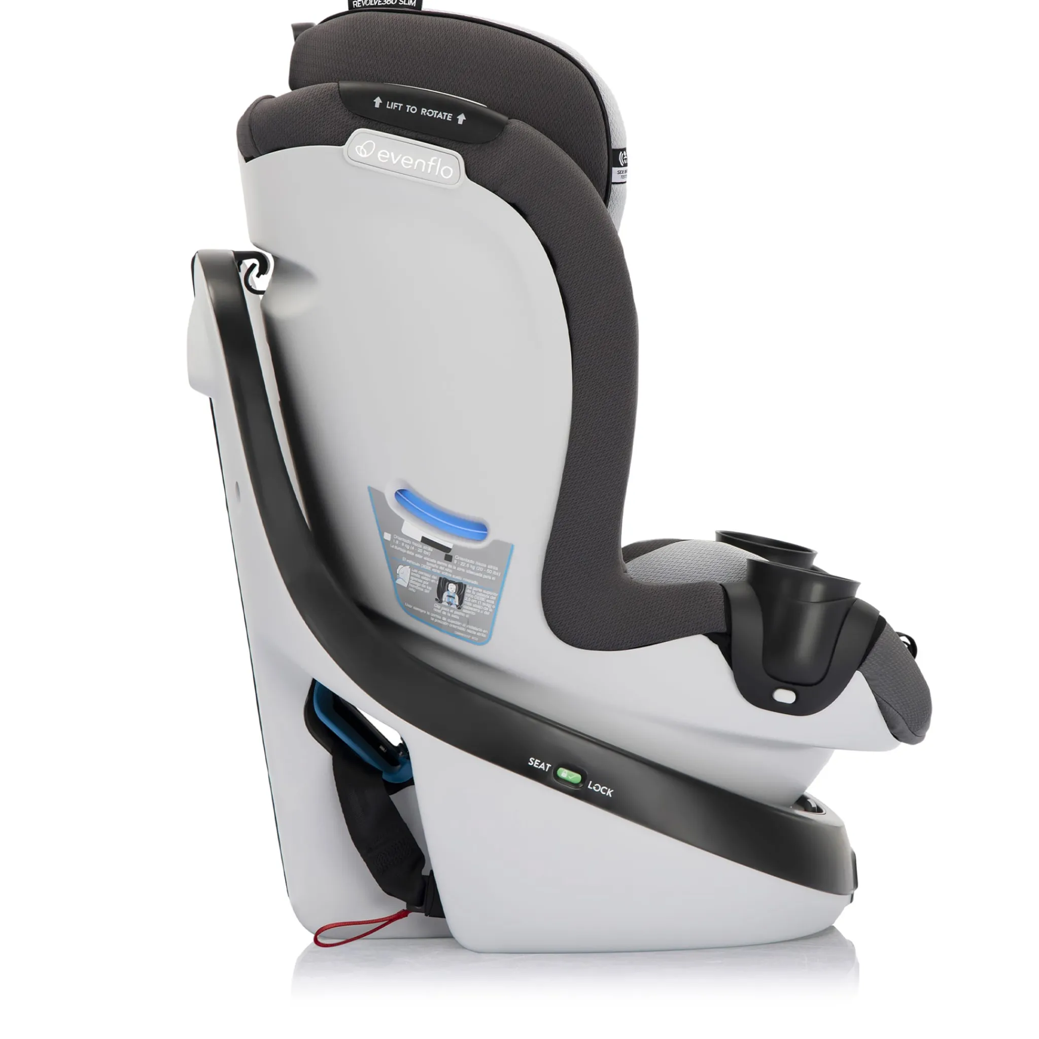 Kids Evenflo Car Seats & Booster Seats|Car Seats>Gold Revolve360 Slim 2-in-1 Rotational Car Seat with SensorSafe - Pearl Gray