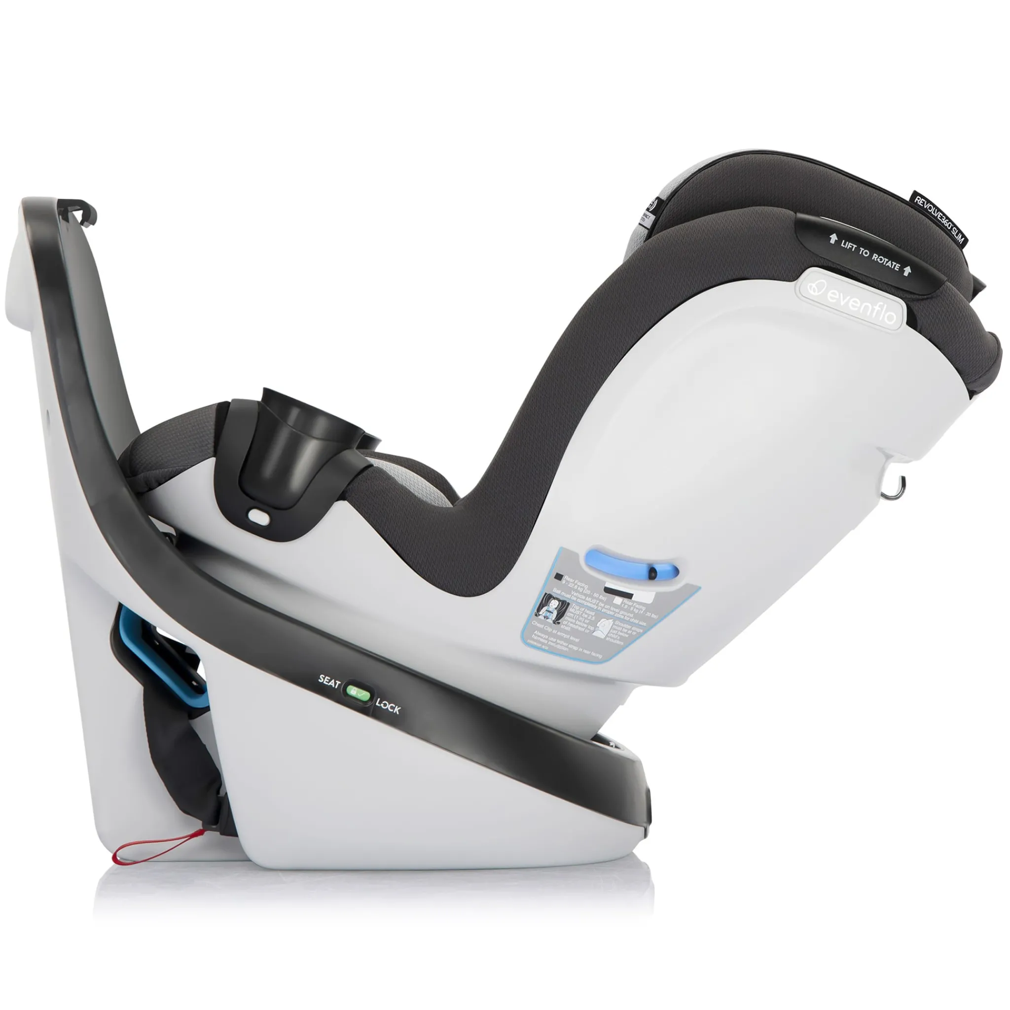 Kids Evenflo Car Seats & Booster Seats|Car Seats>Gold Revolve360 Slim 2-in-1 Rotational Car Seat with SensorSafe - Pearl Gray