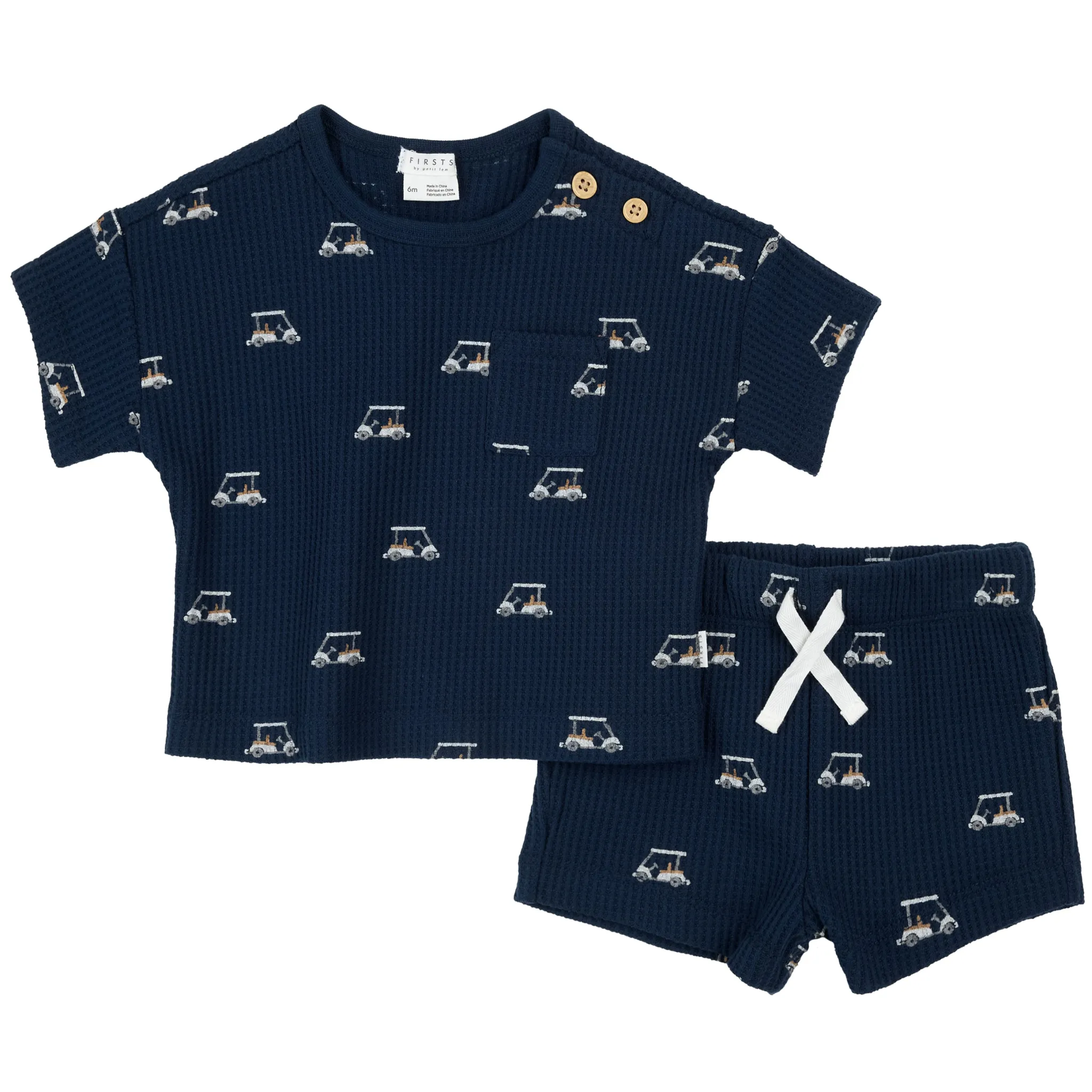 BOY Firsts par Petit Lem Golf 2 Pieces Set 3-24m