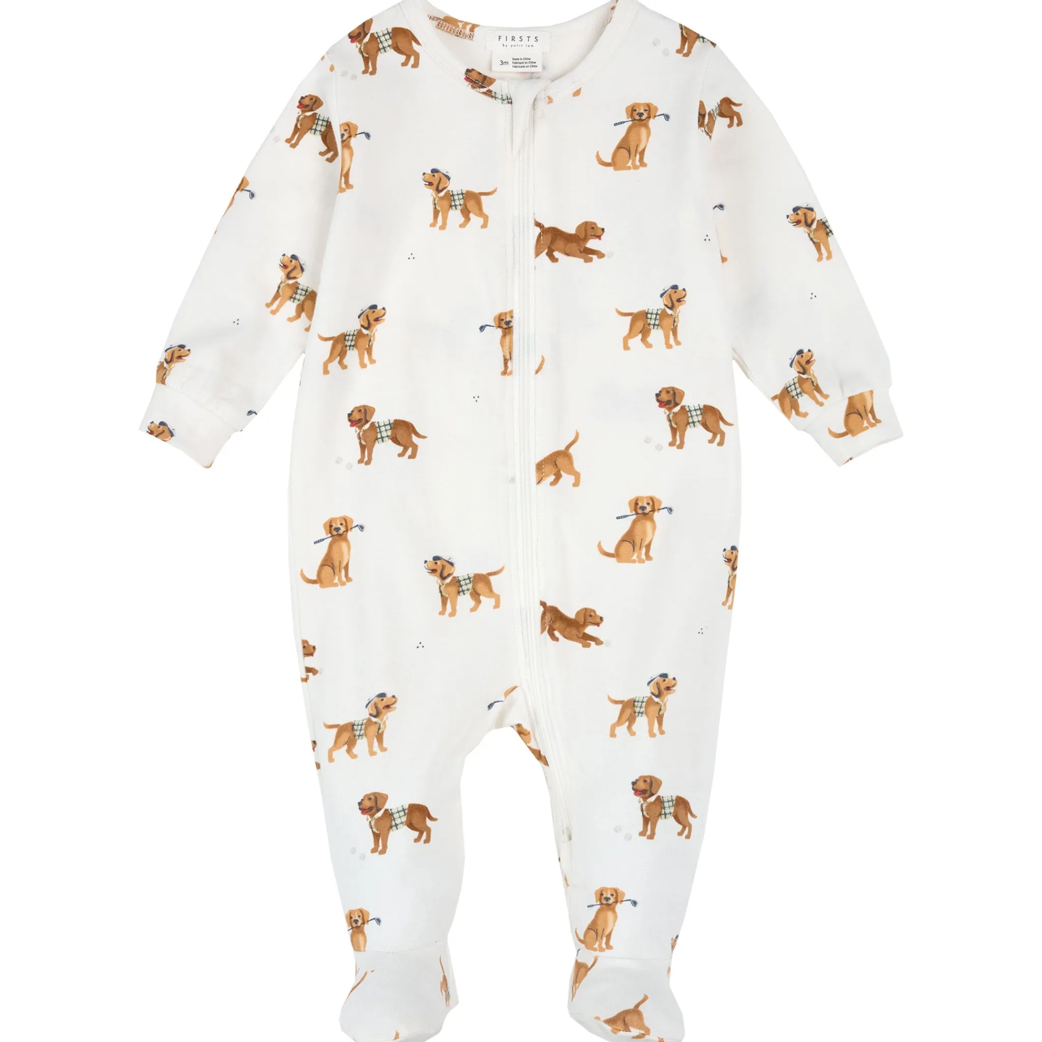 BOY Firsts par Petit Lem Golf Dogs Pajamas 0-12m