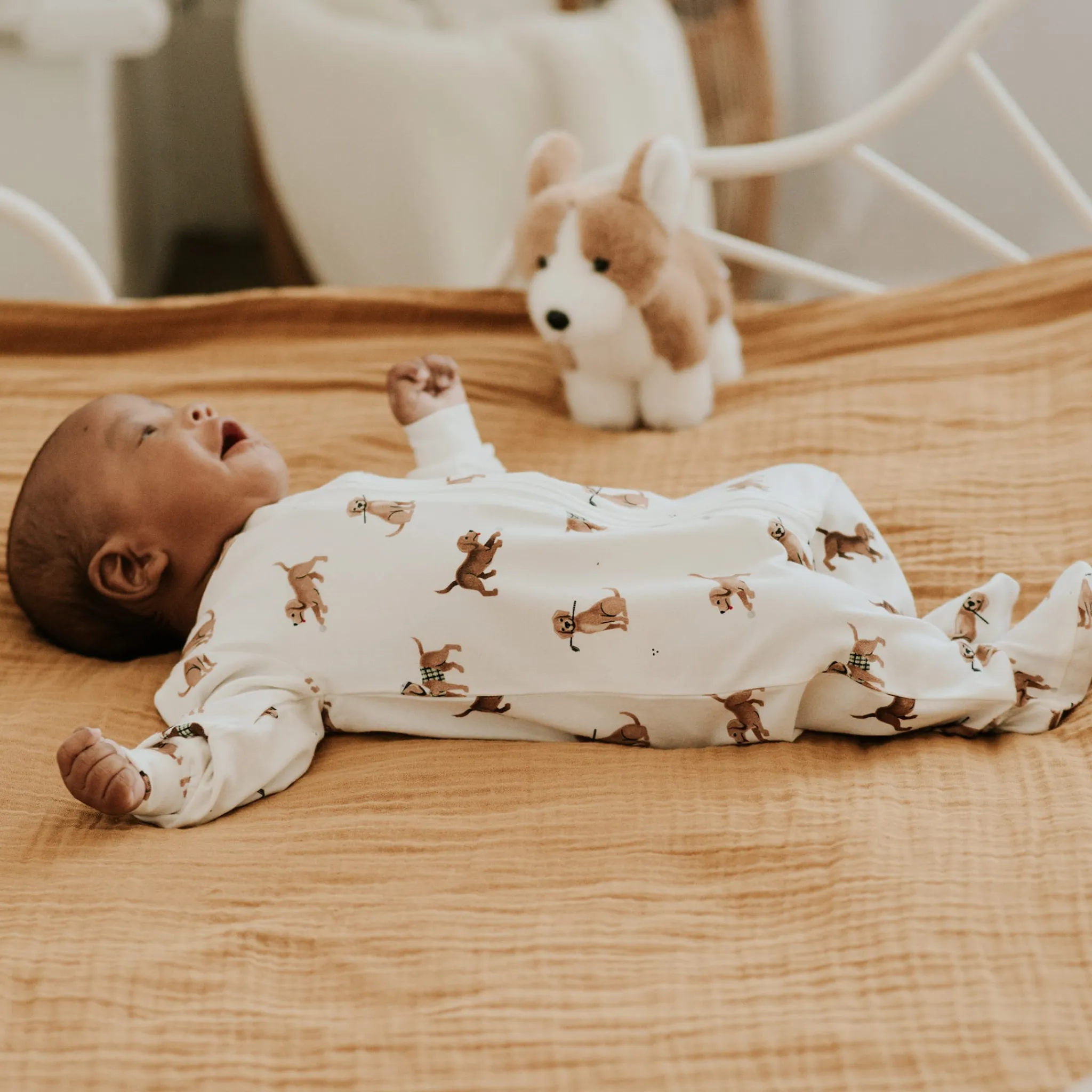 BOY Firsts par Petit Lem Golf Dogs Pajamas 0-12m