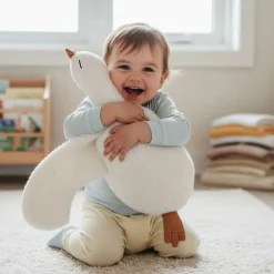 The Butter Flying Goose Soft Toy White