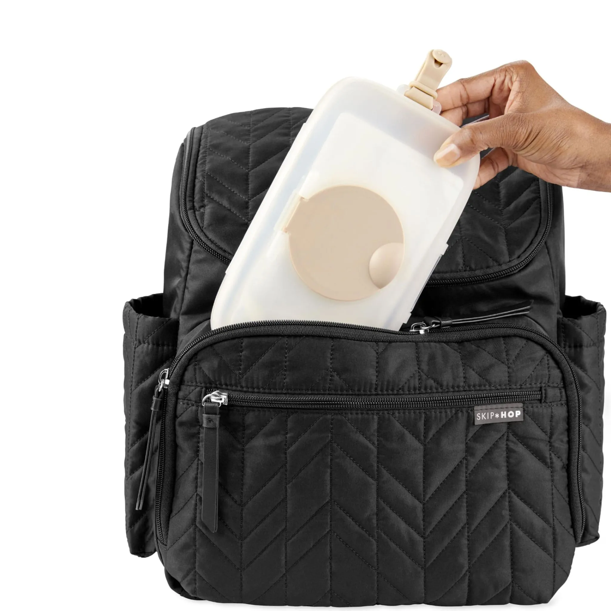 Kids Skip Hop Towels & Wipes|Towels & Wipes>Grab & Go Snug Seal Wipes Case - Oat