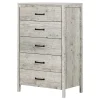 South Shore Storage Furniture>Gravity 5-Drawer Chest - Seaside Pine