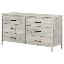 South Shore Storage Furniture>Gravity 6-Drawer Double Dresser - Seaside Pine