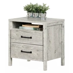 South Shore Nightstands>Gravity 2-Drawer Nightstand - Seaside Pine
