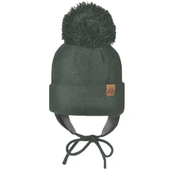 Kids/BOY Perlimpinpin Beanies>Green Knit Hat 2-6 years