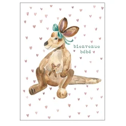 STÉPHANIE RENIÈRE ILLUSTRATION Greeting Cards|Party Supplies>Greeting Card Mom/Baby Kangoro