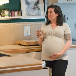 Bella Maternite Grey Nursing T-shirt