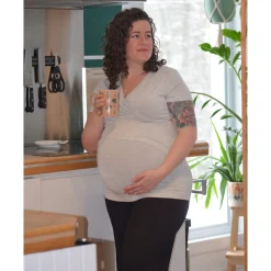 Bella Maternite Grey Nursing T-shirt