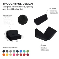 Go Coconut Half Modular Sofa - Blackberry Shadow