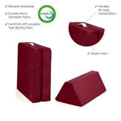 Go Coconut Half Modular Sofa - Cranberry Rain