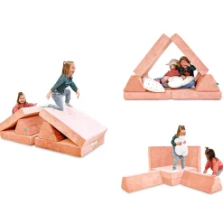 Go Coconut Half Modular Sofa - Peach Party