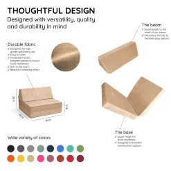 Go Coconut Half Modular Sofa - Sand Dune