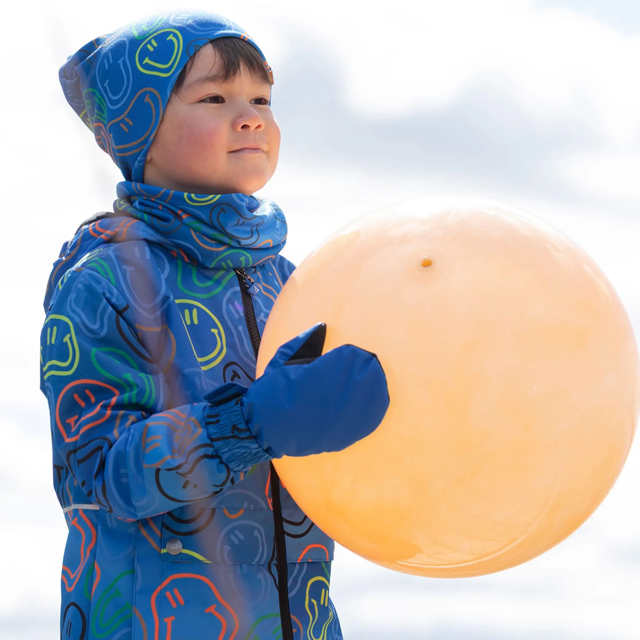 Kids/BOY Deux par Deux Neck Warmers And Scarves>Happy Face Neck Warmer 2-14