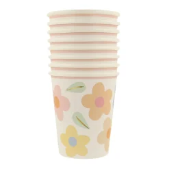 Meri Meri Party Supplies>Happy Flowers Cups (8)