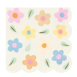 Meri Meri Party Supplies>Happy Flowers Large Napkins (16)