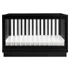 Babyletto Cribs & Mattresses|Cribs & Mattresses>Harlow 3-in-1 Convertible Crib with Toddler Bed Conversion Kit - Black / Acrylic