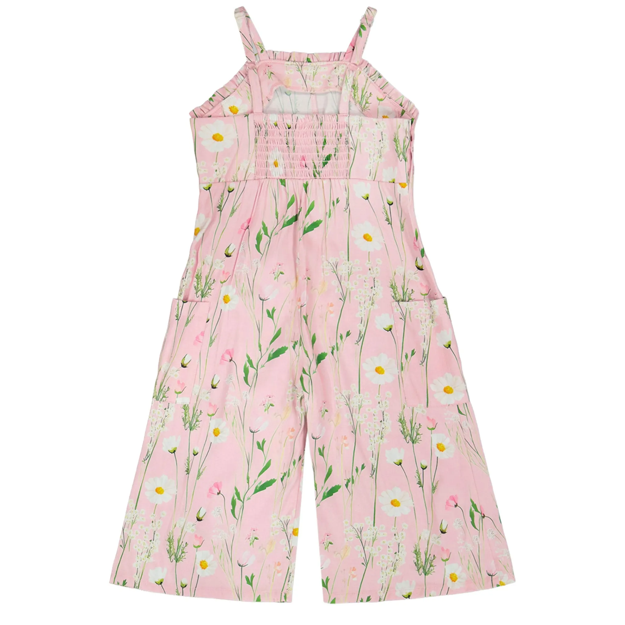 Kids Deux par Deux Hat Flowers Jumpsuit 7-10