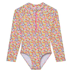 Kids Color Kids Swimsuits>Heart Aop Uv Swimsuit 2-12