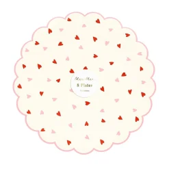 Meri Meri Party Supplies>Heart Pattern Side Plates (8)